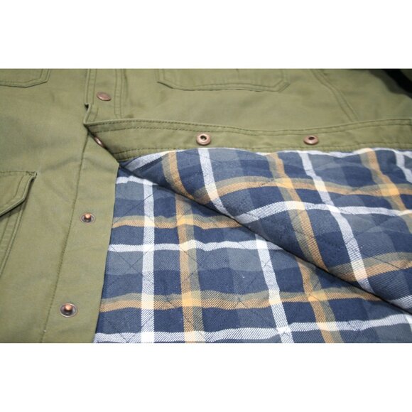 Duluth Trading Mens Warden Waxed Canvas Shirt Jac Green XL Chore Jacket Workwear - Picture 7 of 13